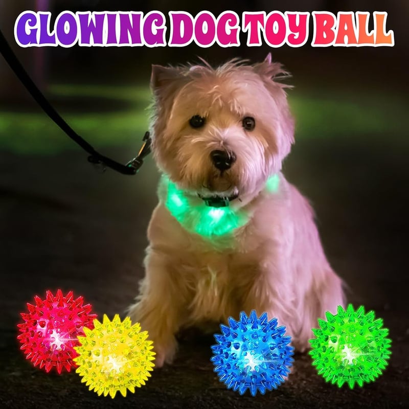 LED Dog Chew Balls for Aggressive Chewers
