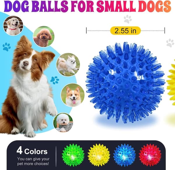 LED Dog Chew Balls for Aggressive Chewers