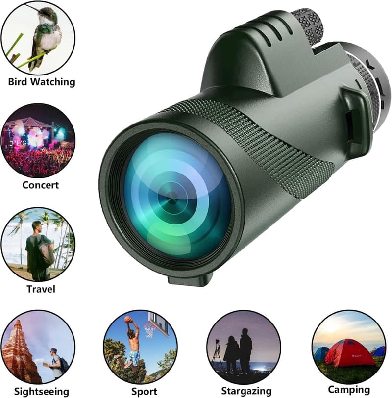 High-Powered 80x100 Monocular for Hunting & Wildlife Watching