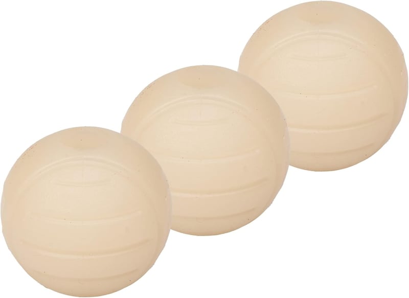 Interactive Glow Rubber Dog Balls - Pack of 3, 2.5-inch