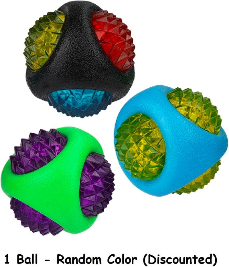 Lighted Dog Dental Rubber Balls for Small to Medium Dogs