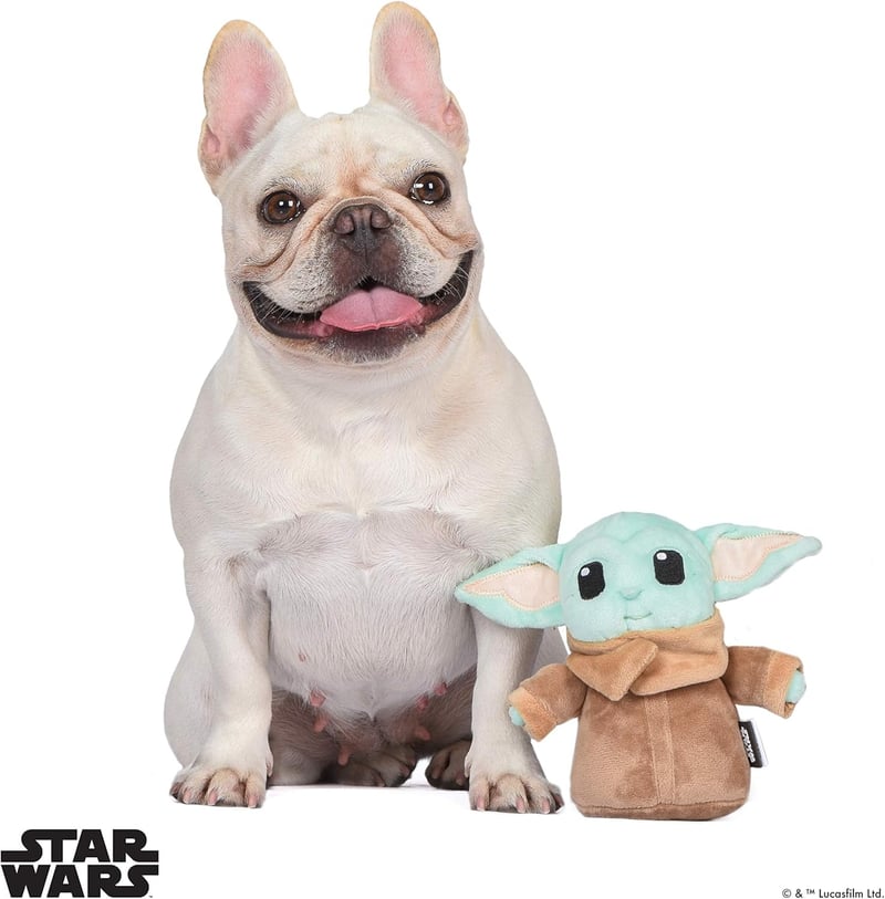 Mandalorian Plush Dog Toy - 6 Inch Squeaky Figure for Pets