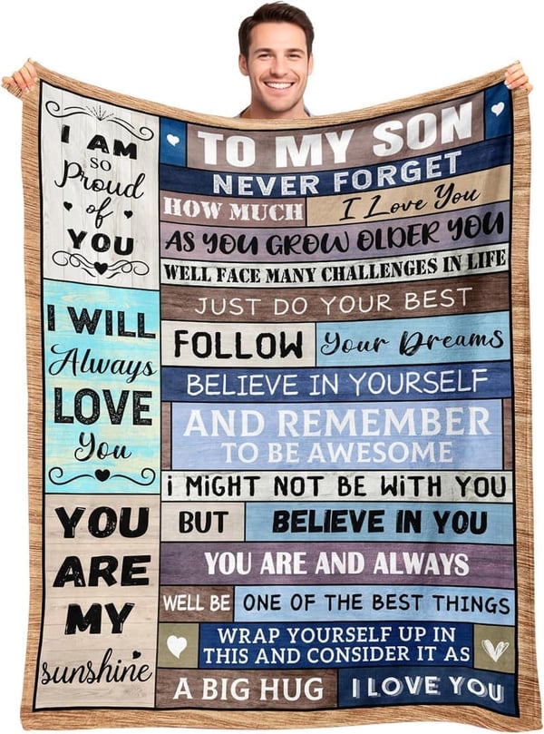 Birthday Gifts for Son - Personalized Blanket 50
