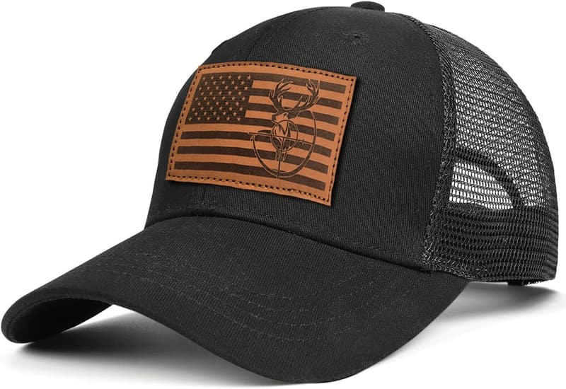 Father's Day Leather Trucker Hat for Dad or Grandpa