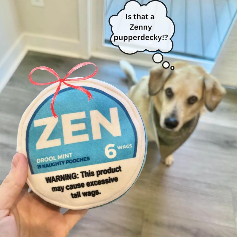 Parody Plush Squeaky Dog Toy - Zen Pupper Deckies