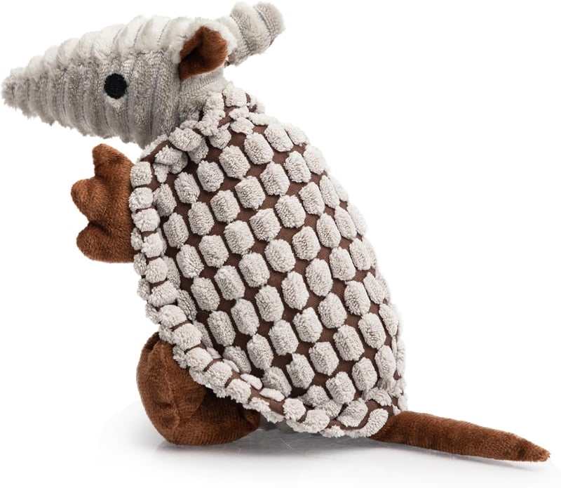 Plush Armadillo Dog Squeaky Toy for All Breeds, 8 in.