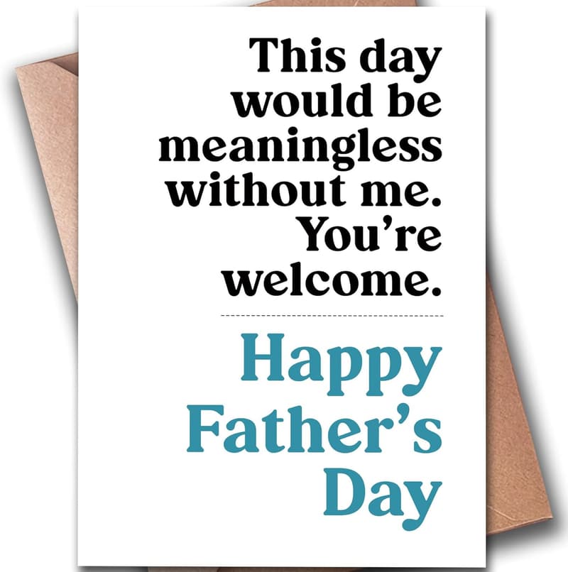 Father's Day Card for Dad | 7x5 Funny Greeting Card