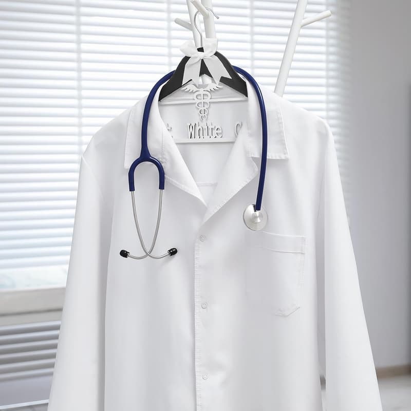 Medical Student Graduation Gift: White Coat Hanger for Doctors