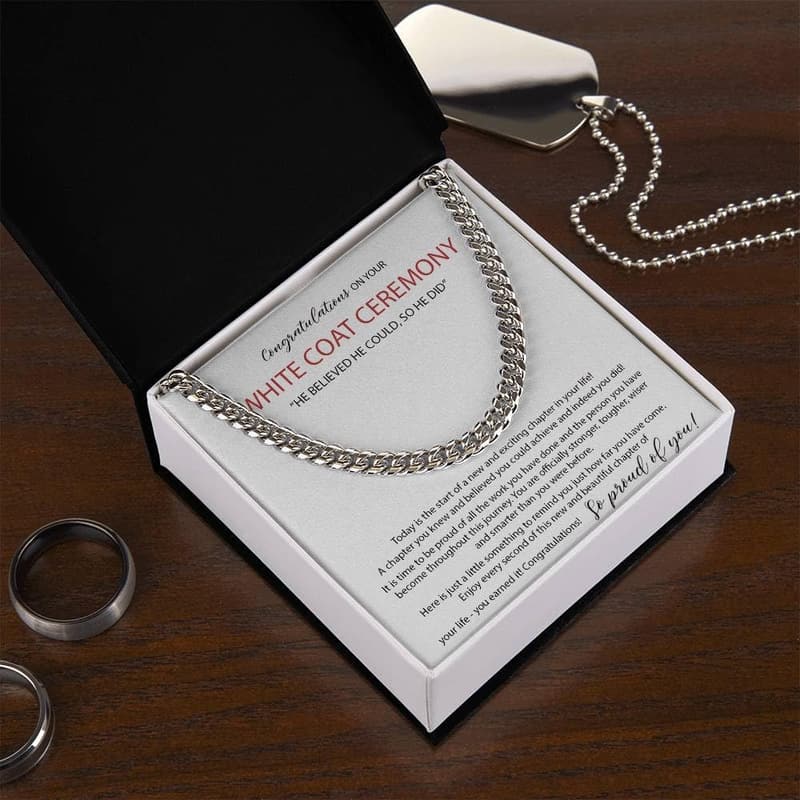 White Coat Ceremony Necklace for Medical Students and New Doctors