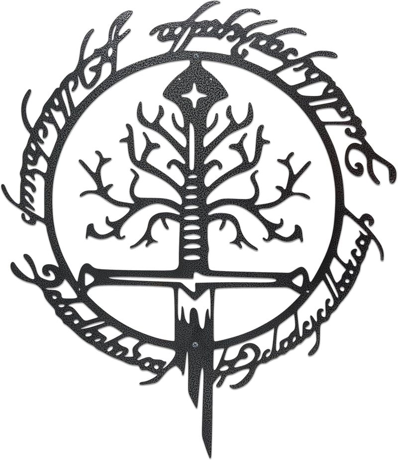 Lord of the Rings Metal Wall Art – Black Iron Decor for Fans