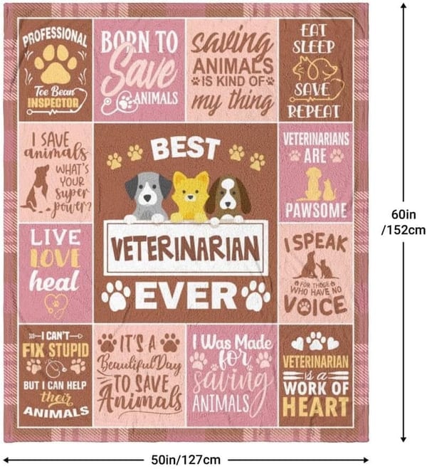 Veterinary Gifts Blanket for Veterinarians - 60