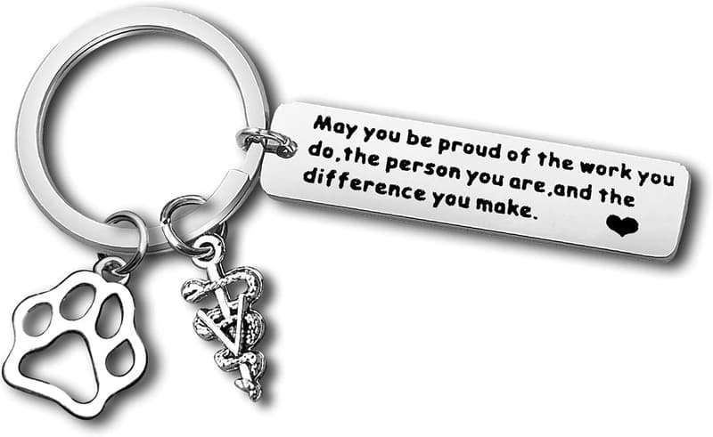 Veterinarian Appreciation Keychain for Animal Lovers