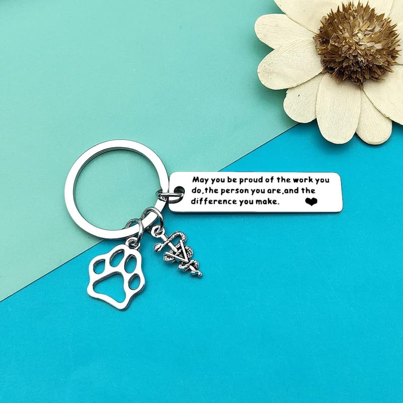 Veterinarian Appreciation Keychain for Animal Lovers