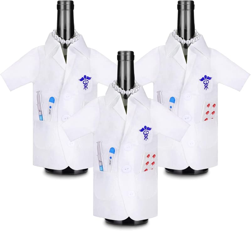 Graduation Wine Bottle Cover Set for Women - 3 Pieces