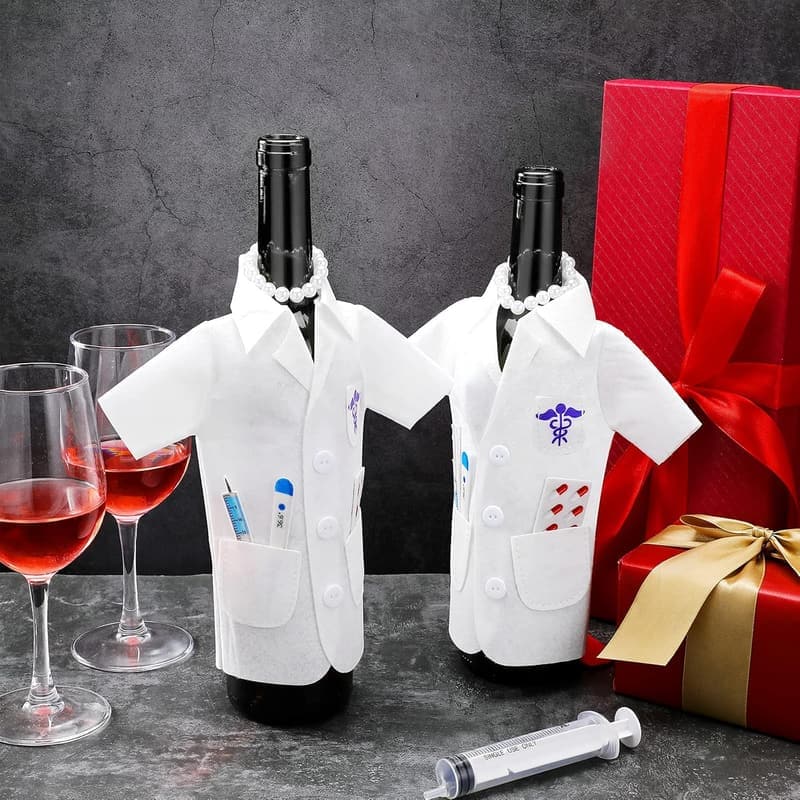 Graduation Wine Bottle Cover Set for Women - 3 Pieces
