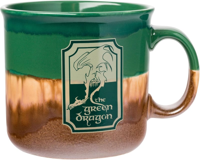 The Lord of The Rings Green Dragon Ceramic Camper Mug, 20 oz