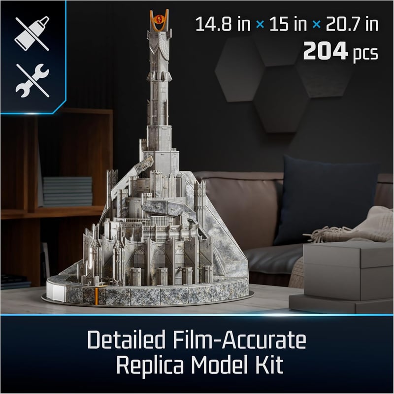 Lord of The Rings 3D Model Kit - Barad-Dur Eye of Sauron, 204 Pieces