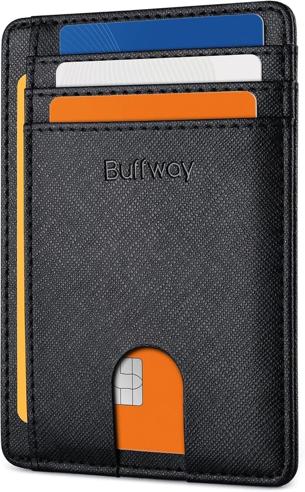 Slim RFID-Blocking Leather Wallet for Men and Women