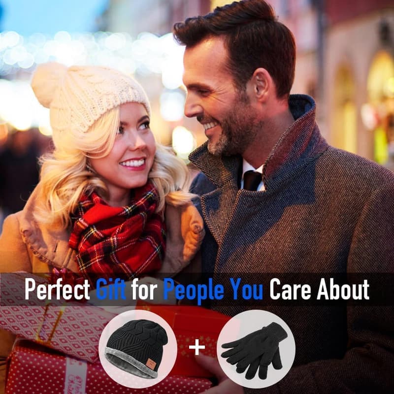 Bluetooth Beanie Hat with Speaker for Winter Sports Gifts