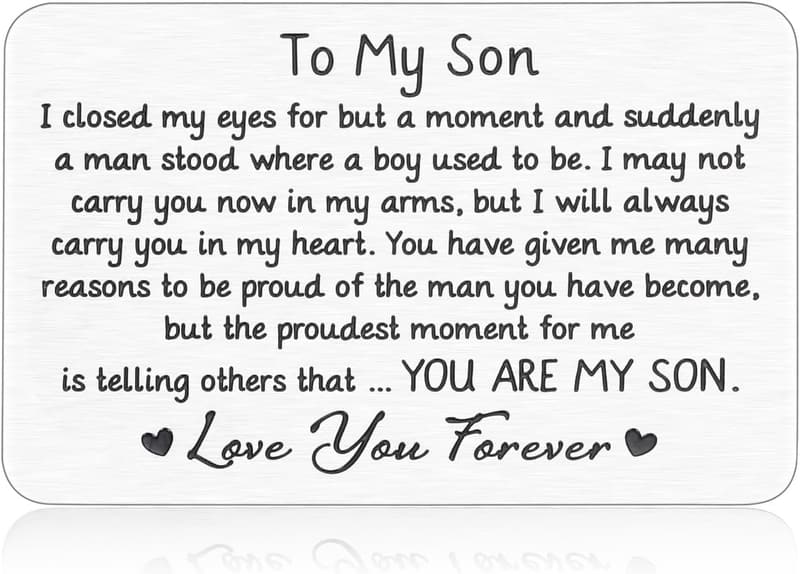 Son's Wallet Card - Father's Day & Birthday Gift for Young Men