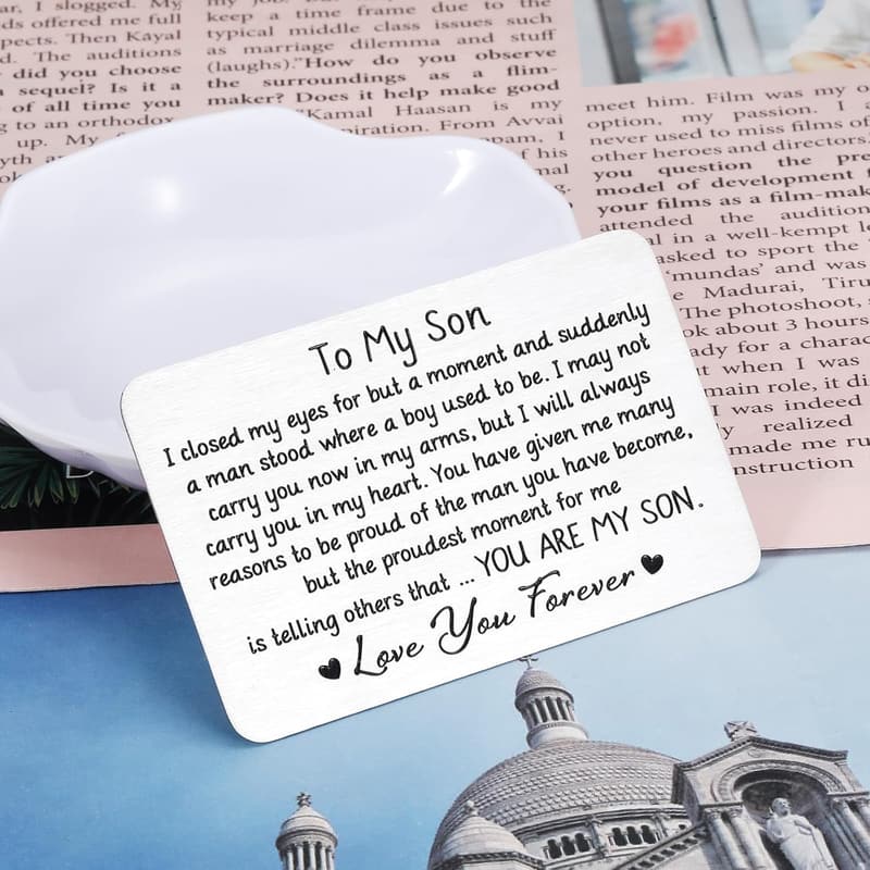 Son's Wallet Card - Father's Day & Birthday Gift for Young Men