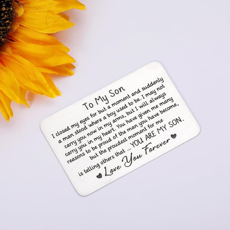 Son's Wallet Card - Father's Day & Birthday Gift for Young Men