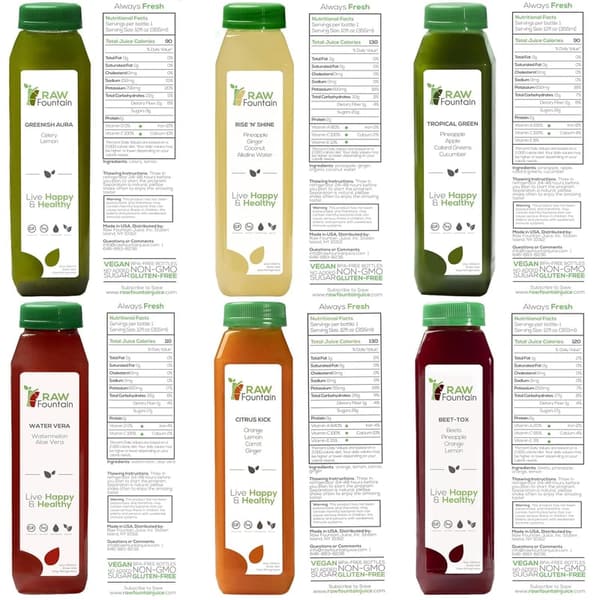 Tropical 3-Day Juice Cleanse - 18 Cold-Pressed Juices & 3 Ginger Shots