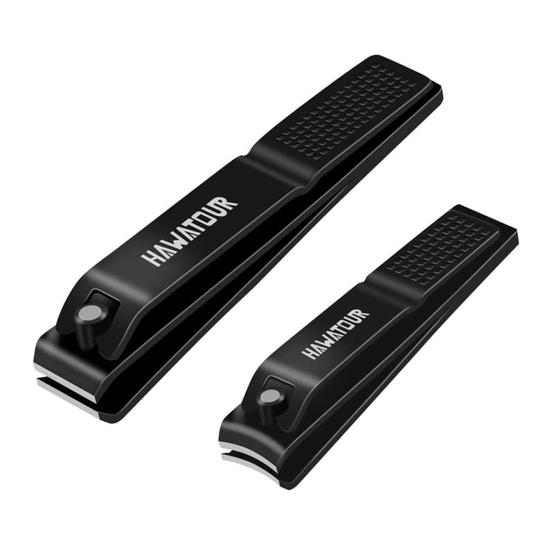 Ultra Sharp Nail Clippers Set with Tin Case - Black