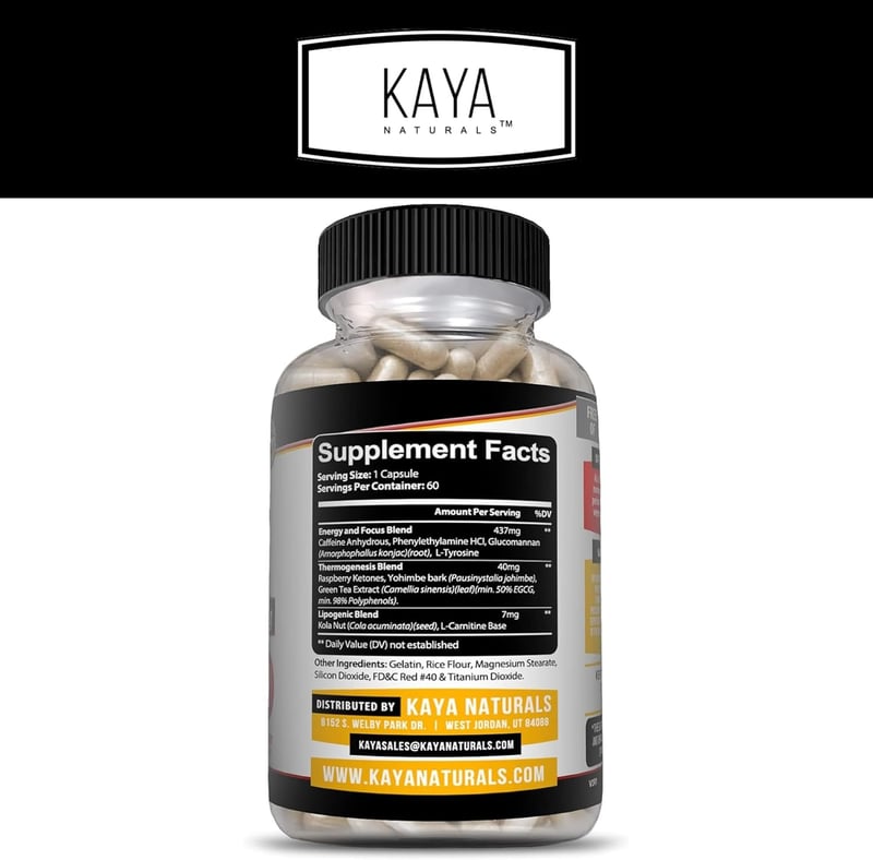 Kaya Naturals Oxy Burn - Thermogenic Fat Burner for Men & Women