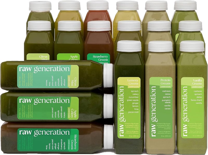 3-Day Lower Sugar Detox Cleanse - Plant-Based Juices for Digestion