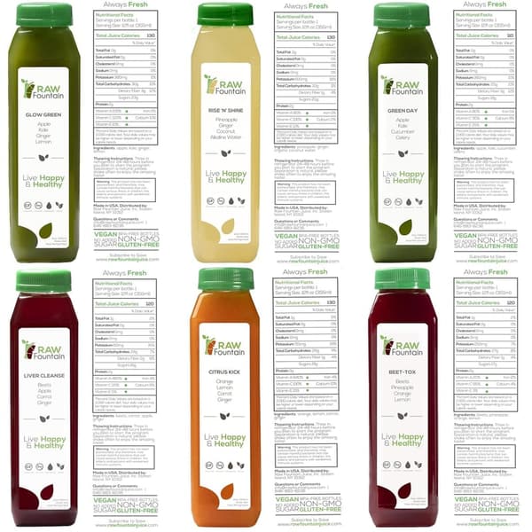 3-Day All-Natural Juice Cleanse with 18 Bottles & Ginger Shots