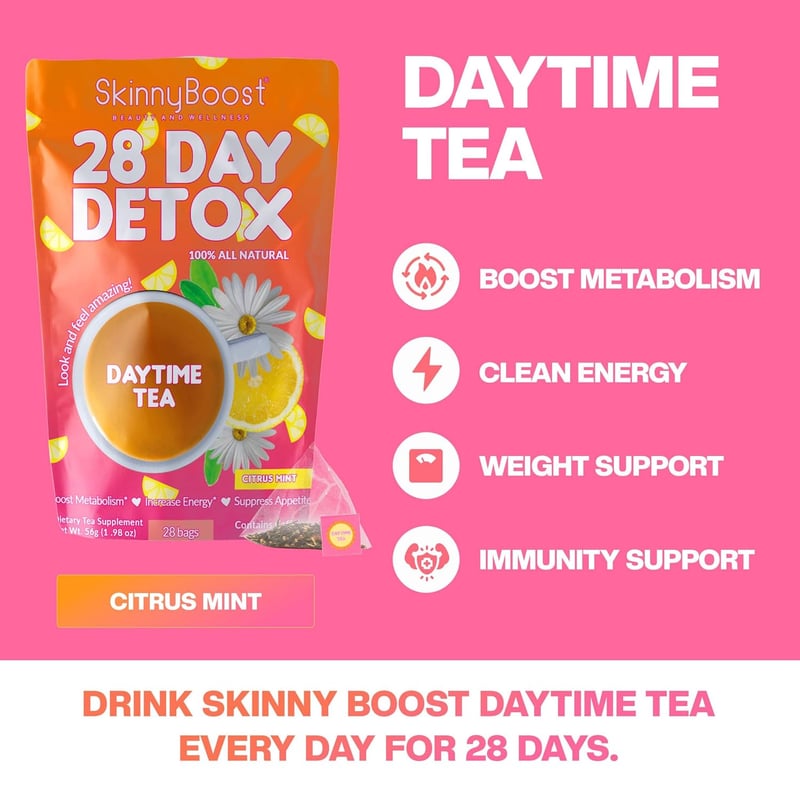28-Day Detox Tea Kit - Natural Green Tea & Herbal Blend
