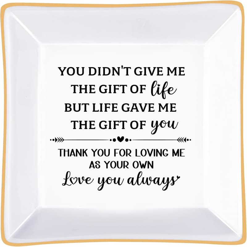 Bonus Mom Trinket Tray - Thank You Gift for Stepmother
