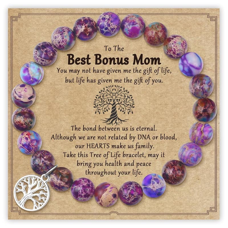 Tree of Life Bracelet for Bonus Mom's Birthday or Mother's Day
