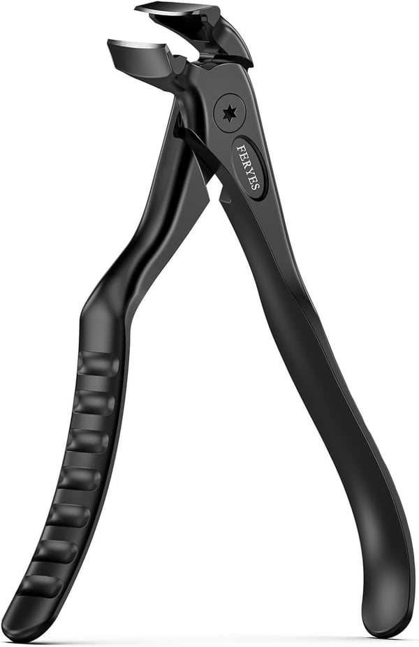 Ergonomic Nail Clippers for Seniors with Angled Head and Catcher