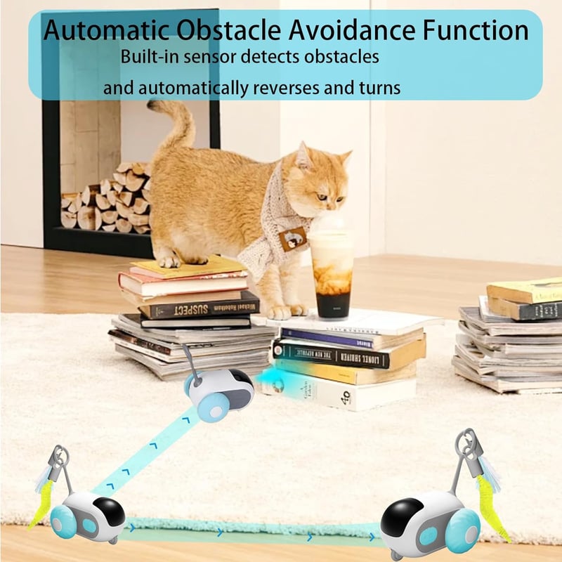 Interactive Remote Control Mouse Toy for Indoor Cats, USB Rechargeable