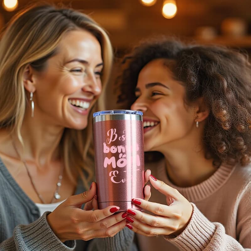 Bonus Mom Mother's Day 20 oz Stainless Steel Travel Tumbler