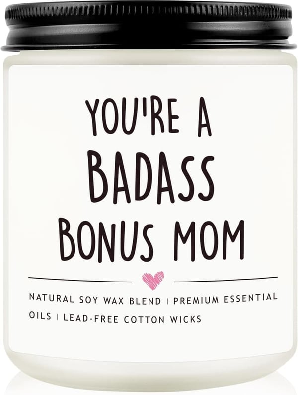 Badass Candle Gift for Stepmom on Mother's Day