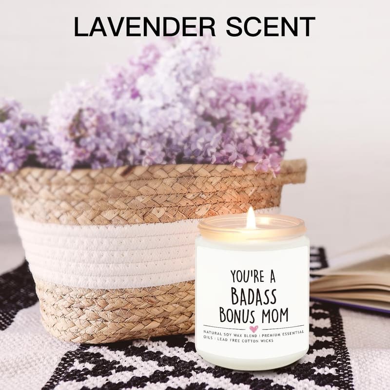 Badass Candle Gift for Stepmom on Mother's Day