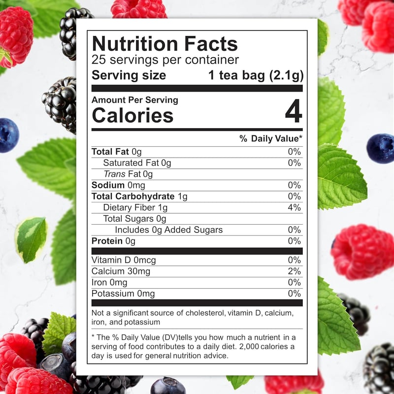 Herbal Detox Tea for Weight Support - Caffeine-Free Mint Blend