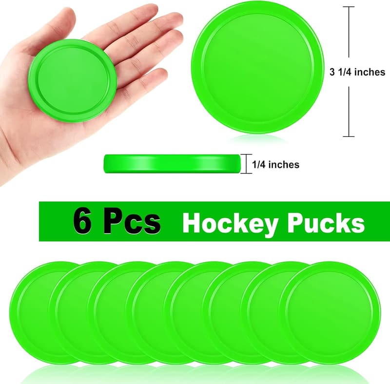Air Hockey Pucks - 6 Pack Full Size Heavy Replacement Set