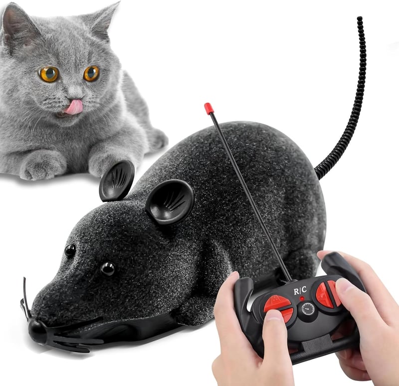 Interactive RC Rat Toy for Cats - Remote Control Pet Prank Gift