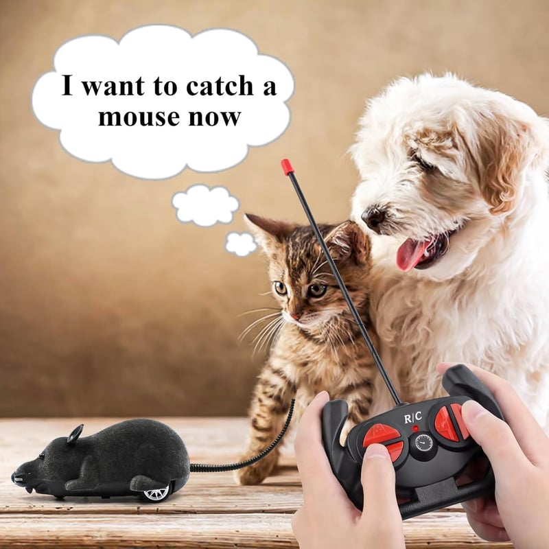 Interactive RC Rat Toy for Cats - Remote Control Pet Prank Gift