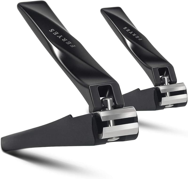 Stainless Steel Nail Clippers Set with Catcher - 2 PCS