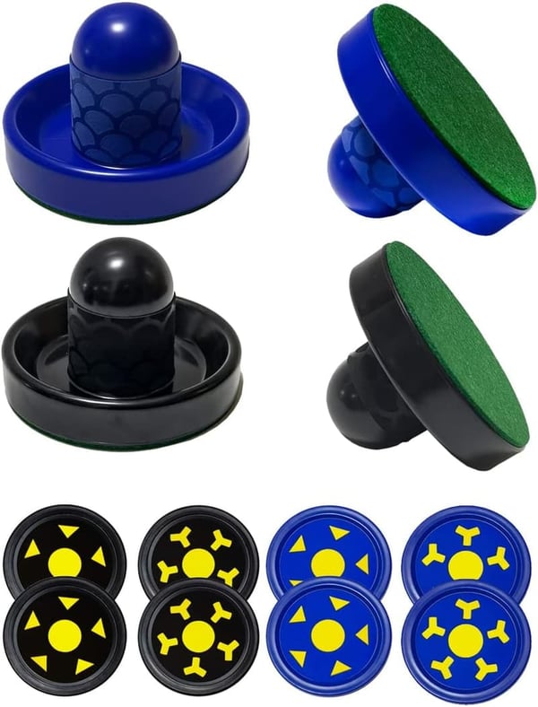 Air Hockey Pushers & Pucks - Non-Slip Strikers for Family Fun