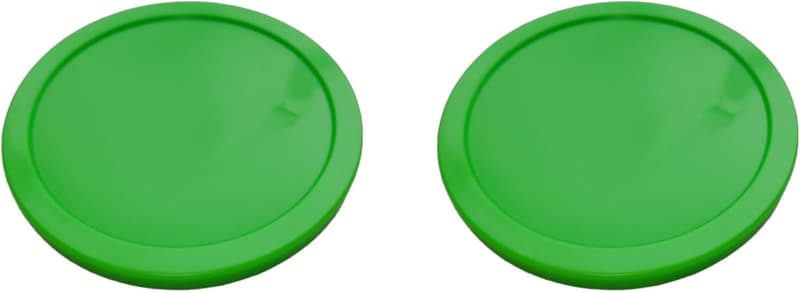 Fluorescent Air Hockey Pucks Set of 2 - Durable 7mm Thick