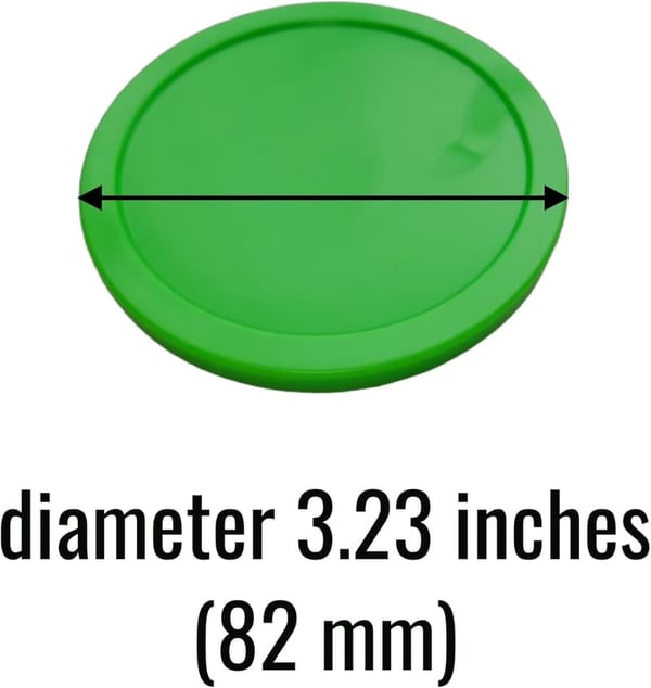 Fluorescent Air Hockey Pucks Set of 2 - Durable 7mm Thick