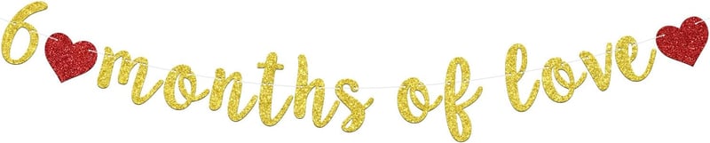 Half-Birthday Love Banner Decoration Supplies