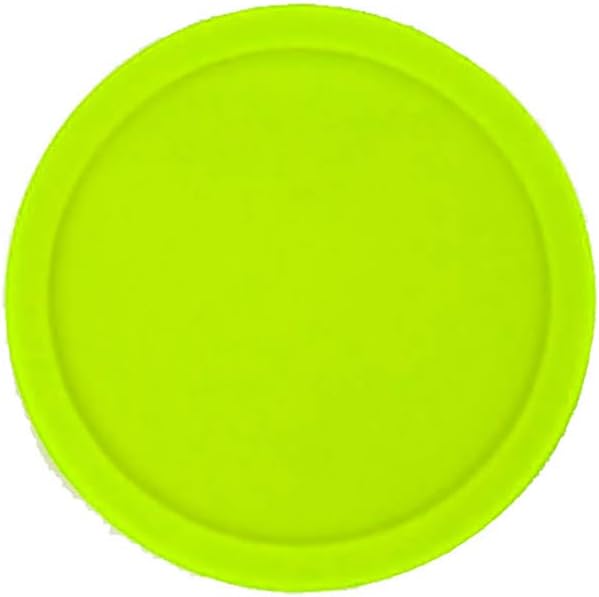 Fluorescent White Hockey Goalies with 2 Large Green Pucks