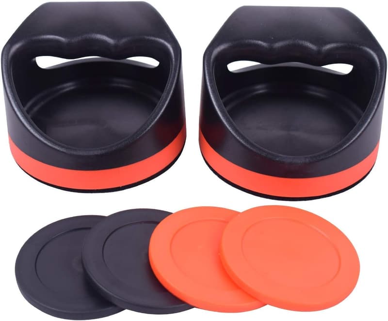 Air Hockey Strikers and Pucks Set - 2 Pushers & 4 Pucks